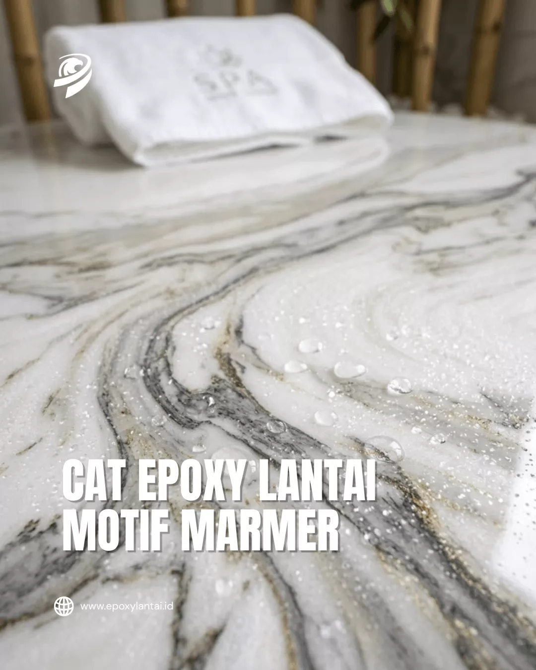 cat epoxy lantai motif marmer 1